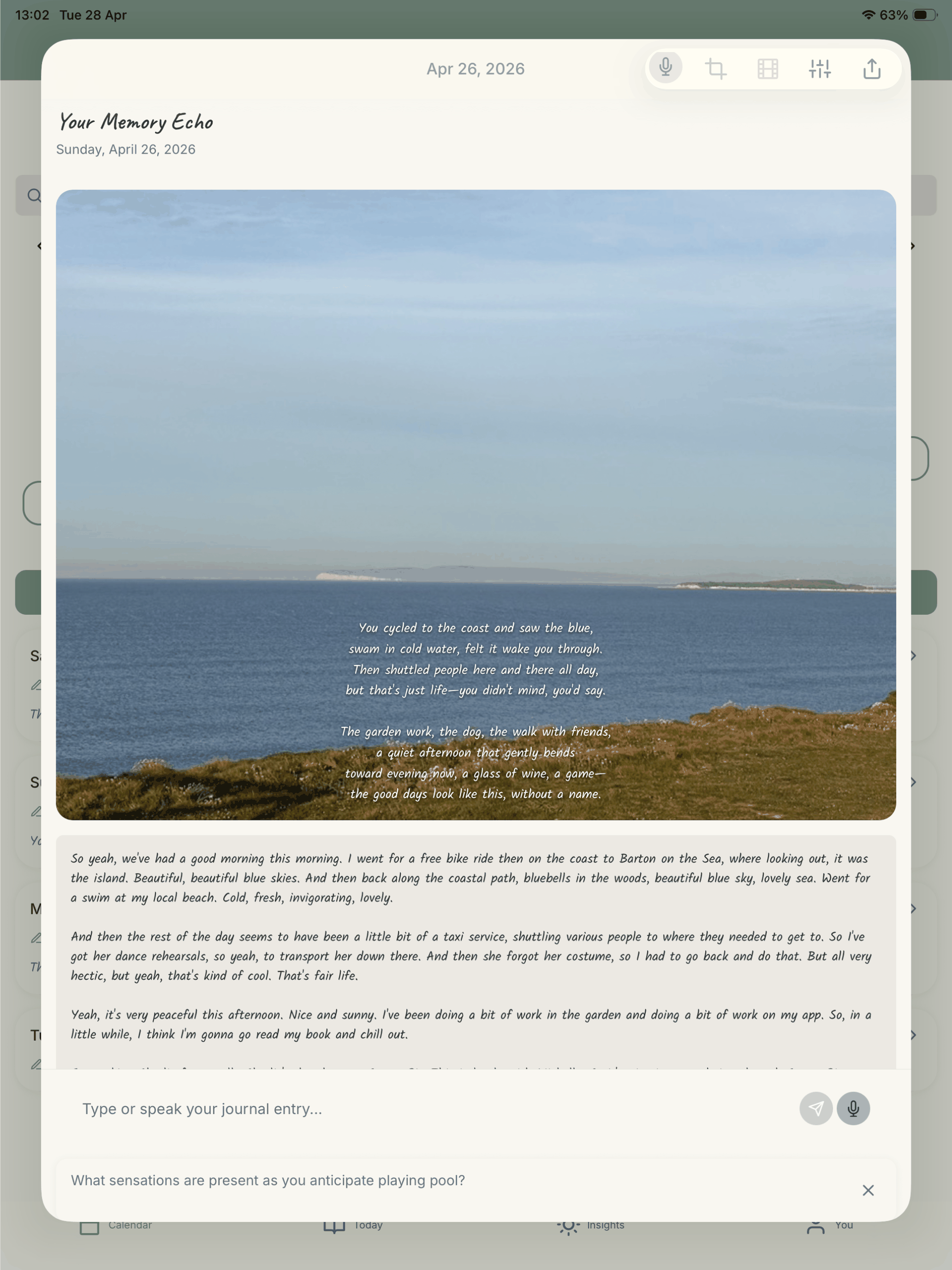 Memory card with poem